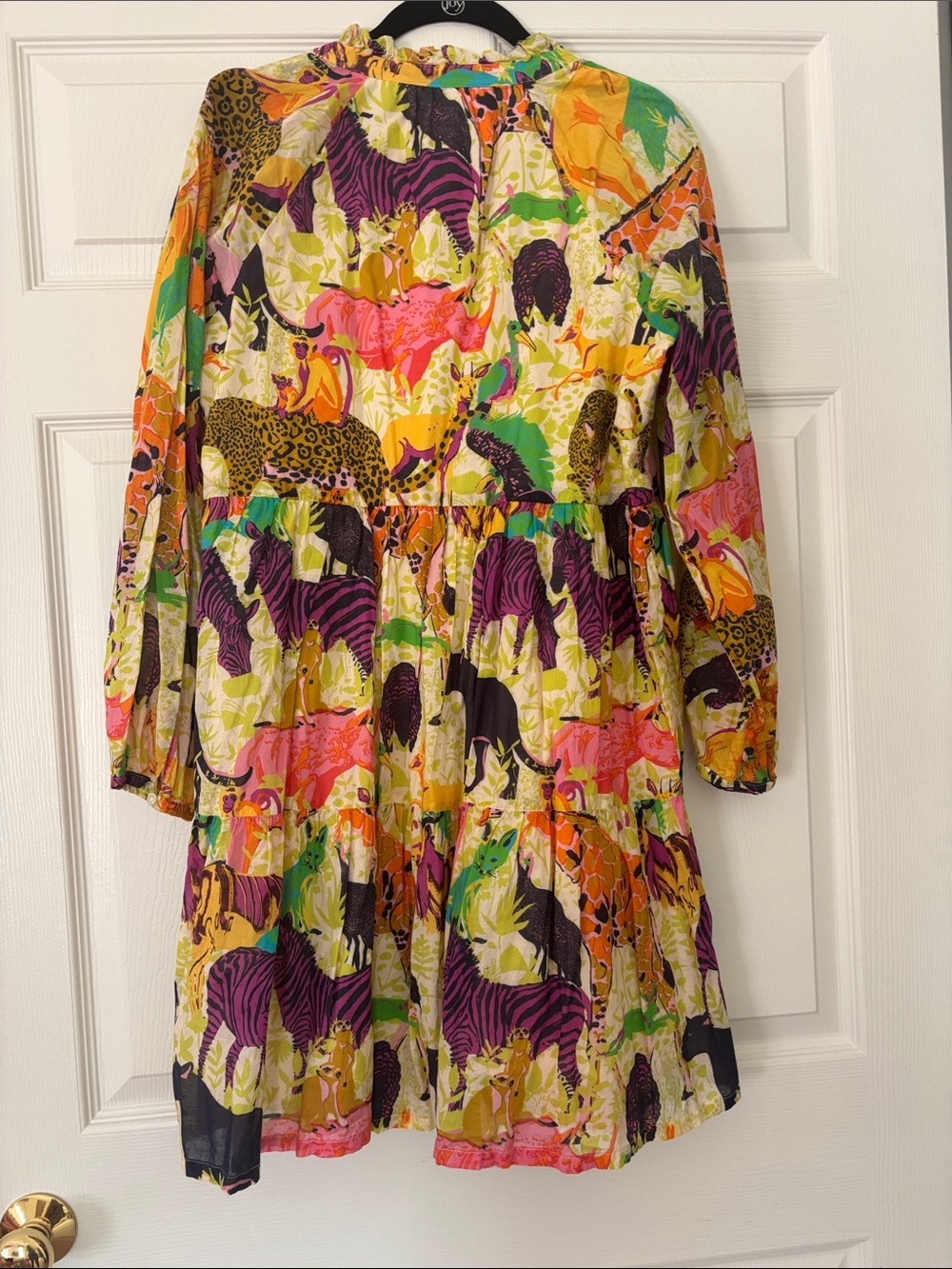 J. Crew Multicolor Animal-Print Tiered Casual Dress - Picture 4 of 6